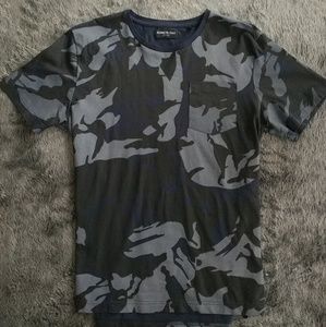 Kenneth Cole Navy Camouflage T Shirt